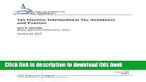 [PDF]  Tax Havens: International Tax Avoidance and Evasion  [Read] Full Ebook