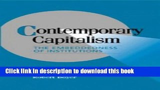 Read Contemporary Capitalism: The Embeddedness of Institutions Ebook Free