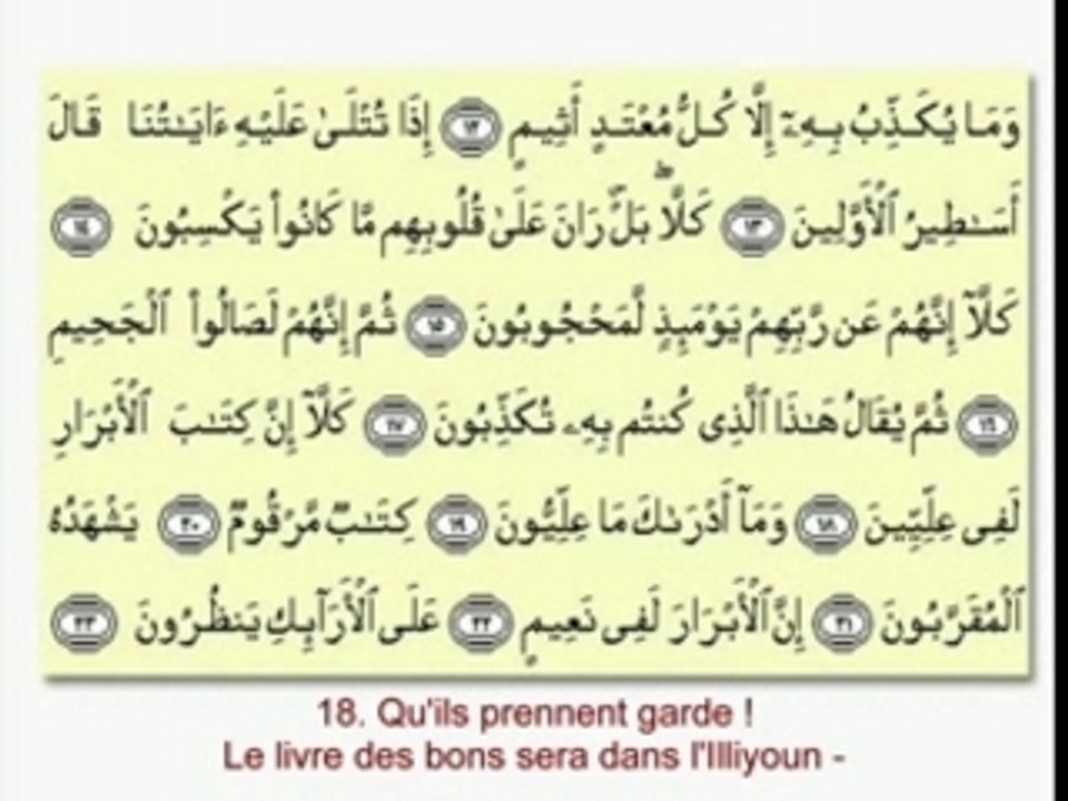 RECIT CORAN - ABDELBASSET ABDESSAMAD - (83)