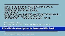 Read Book International Review of Industrial and Organizational Psychology, 2009 (Volume 24) Ebook