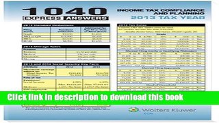 [PDF]  1040 Express Answers (2014) (For Tax Year 2013)  [Read] Online