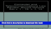 [PDF]  Computer and Telecommunications Law Review: Bound Volume Set Volume 1 - 19 (v. 1, 13)