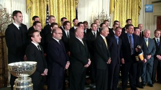President Obama honors the 2011 World Champion Boston Bruins