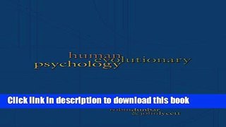 Read Book Human Evolutionary Psychology E-Book Free