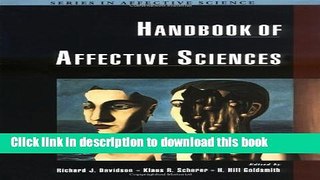 Read Book Handbook of Affective Sciences (Series in Affective Science) ebook textbooks