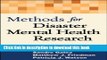 [PDF] Methods for Disaster Mental Health Research Download Full Ebook