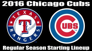 Chicago Cubs Regular Season Starting Lineup 7-16-16