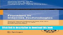 [PDF] Frontiers in Internet Technologies: Third CCF Internet Conference of China, ICoC 2014,