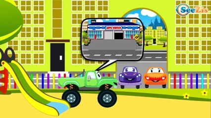 Emergency Vehicles Cartoons: Fire Truck & Police Car with Racing Cars - City Adventures Kids Cartoo