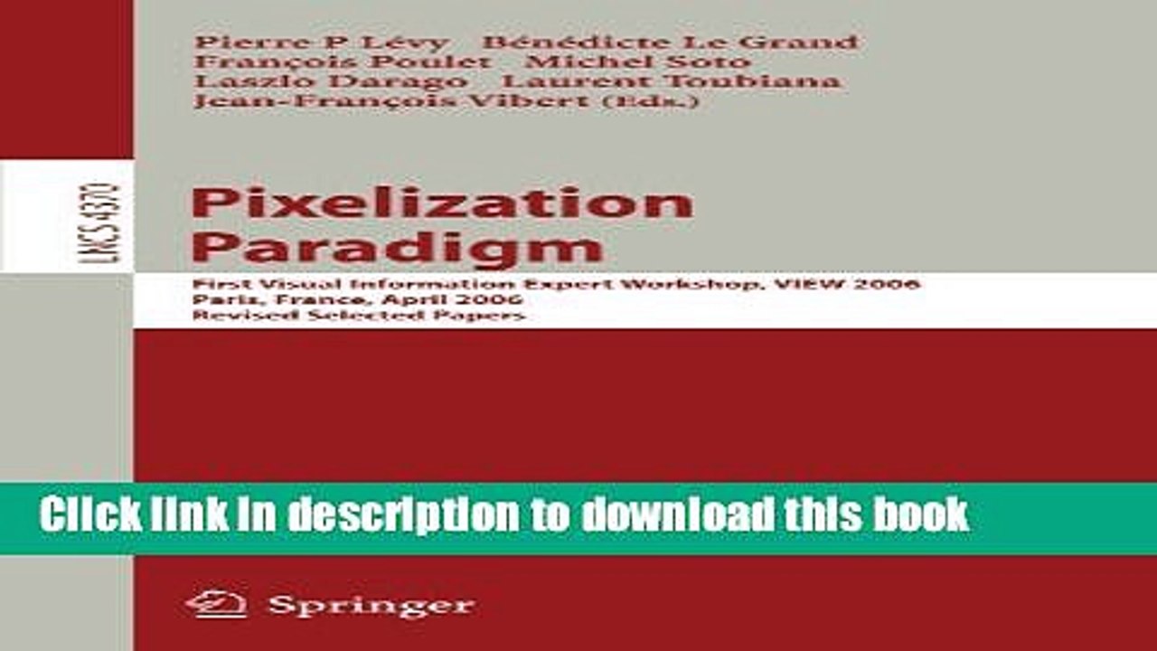 Read Pixelization Paradigm: Visual Information Expert Workshop, VIEW 2006, Paris, France, April