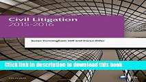 PDF Civil Litigation 2015-2016 (Blackstone Legal Practice Course Guide)  EBook