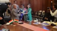 President Mukherjee receives the 