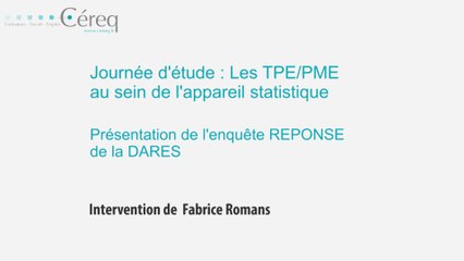 Présentation de l'enquête REPONSE de la DARES