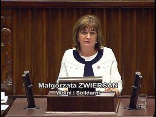 Poseł Małgorzata Zwiercan - Wystąpienie z dnia 05 lipca 2016 roku.