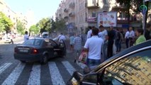 Scene of car blast which killed Ukrainian investigative journalist