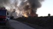 Casalnuovo (NA) - Incendio al campo rom: colonna di fumo invade l'area nolana (19.07.16)
