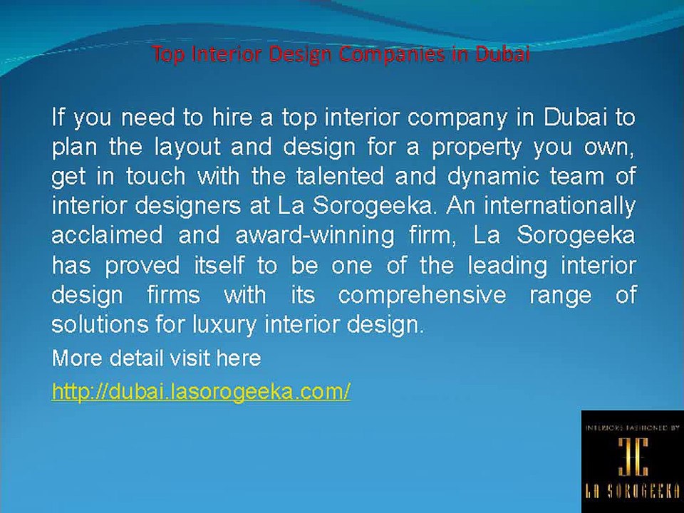 Top Interior Design Companies in Dubai