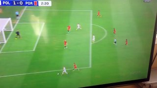 Robert Lewandowski Goal 1-0 - Poland vs Portugal 1-0 - Euro2016