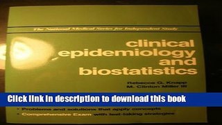 Read Book Clinical Epidemiology   Biostatistics E-Book Free
