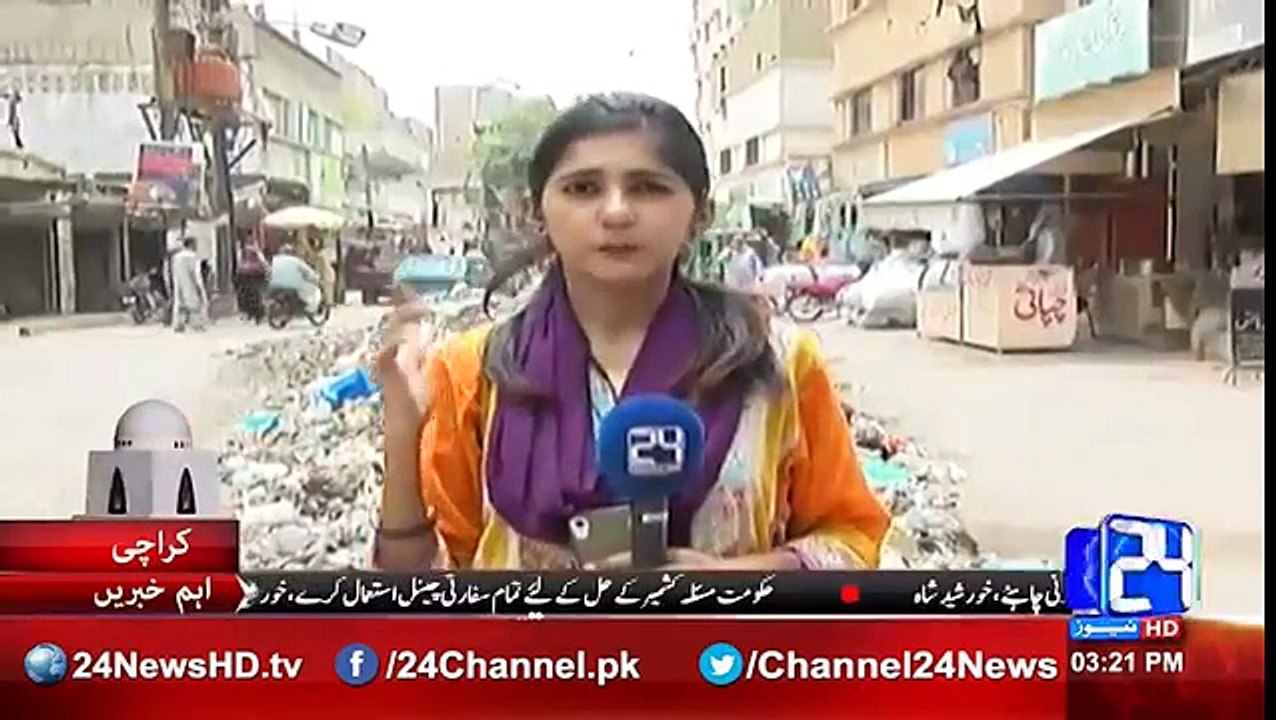 Garbage in front of Amjad Sabri house