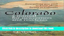 Read Colorado: A Manual for Newcomers and Residents PDF Free