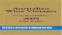 Read Australian Wine Vintages 2005 Ebook Free