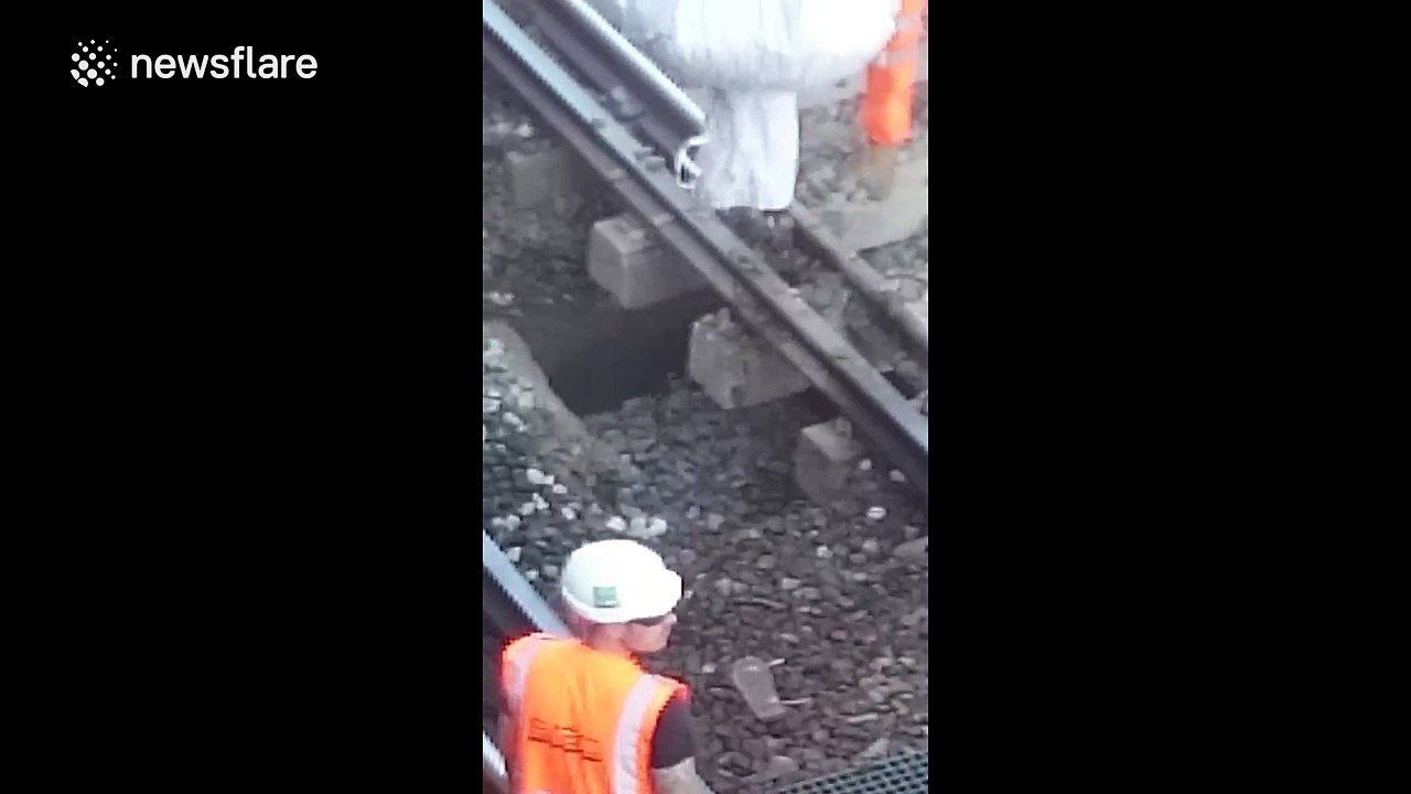 Sinkhole beneath South London train tracks finally filled in