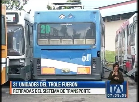 31 unidades del trole fueron retiradas del sistema de transporte público