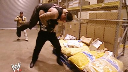 Brock Lesnar Attacks Undertaker Smackdown Backstage