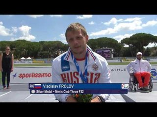 Men's club throw  F32 | Victory Ceremony | 2016 IPC Athletics European Championships Grosseto