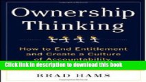 Read Books Ownership Thinking:  How to End Entitlement and Create a Culture of Accountability,