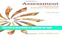 Read Books Assessment: In Special and Inclusive Education ebook textbooks
