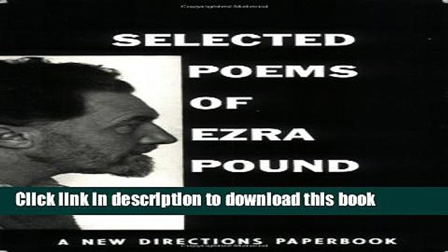 Download Selected Poems of Ezra Pound Free Books