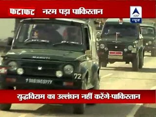 Pakistan softens, agrees to maintain border peace