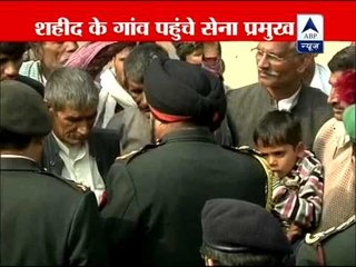 Army chief General Bikram Singh meets martyr Hemraj's family