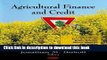 Read Agricultural Finance and Credit Ebook Free