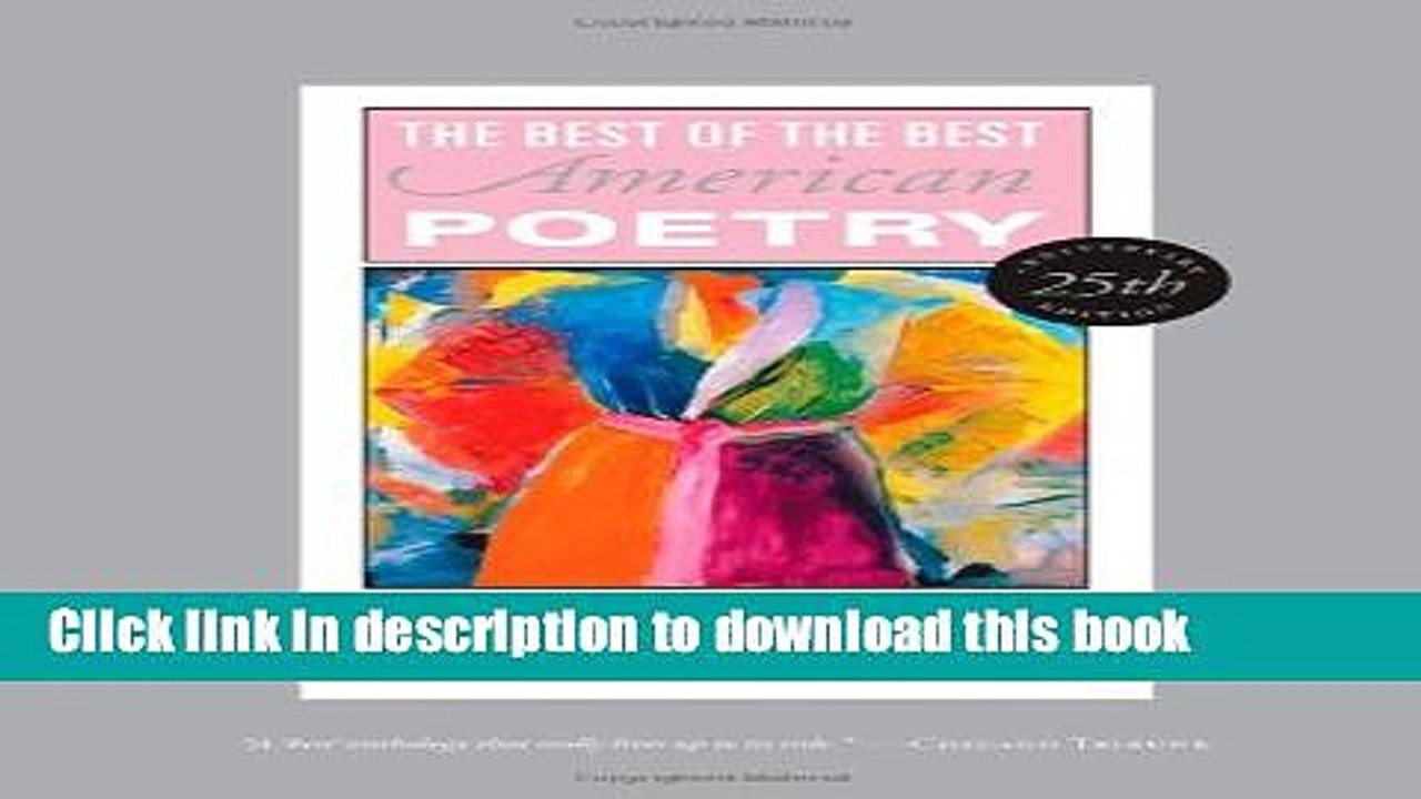 Download Best of the Best American Poetry: 25th Anniversary Edition  EBook