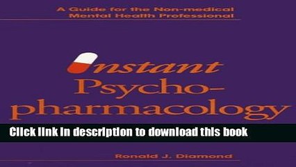 Read Instant Psychopharmacology: A Guide for the Nonmedical Mental Health Professional (Norton