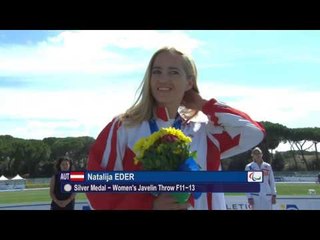 Women's javelin F11-13 | Victory Ceremony | 2016 IPC Athletics European