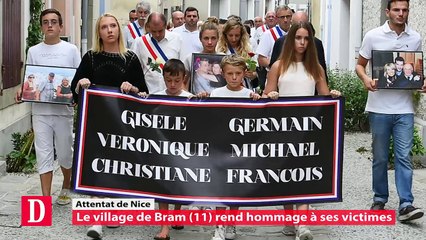 Marche blanche à Bram en hommage aux victimes de l'attentat de Nice originaires du village