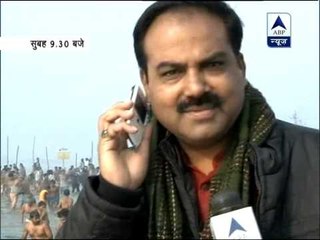 Live: Media persons take holy bath in Sangam