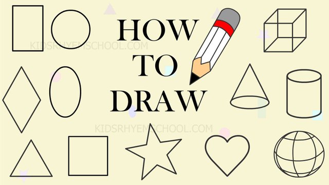 Learn to draw shapes for kids || 2D basic shapes || simple basic shapes for children