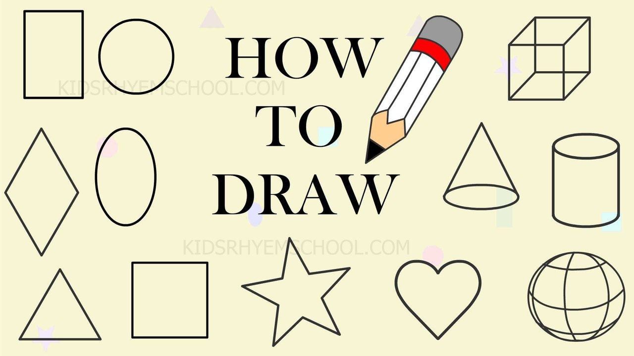Learn to draw shapes for kids || 2D basic shapes || simple basic shapes for children