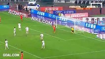 Graziano Pellè score his first goal for Shandong Luneng in a 4-1 win over Hangzhou