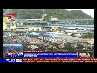 Ribuan Truk Tujuan Sumatera Mengular di Pelabuhan Merak