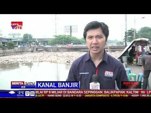 Kanal Banjir Barat Berubah Jadi Lautan Sampah