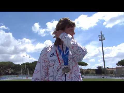Women's discus throw F38 | Victory Ceremony | 2016 IPC Athletics European Championships Grosseto