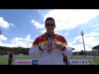 Men's javelin F13 | Victory Ceremony | 2016 IPC Athletics European Championships Grosseto