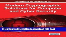 PDF Handbook of Research on Modern Cryptographic Solutions for Computer and Cyber Security Free