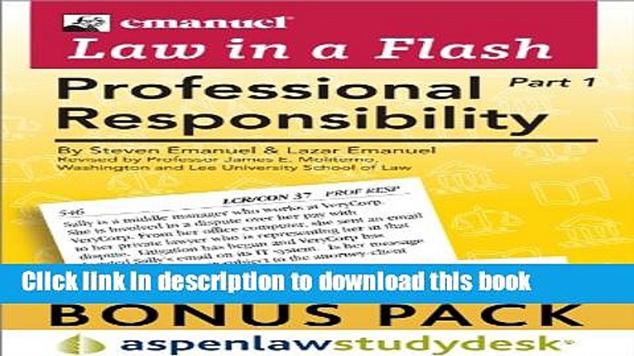 [PDF]  Emanuel Law in a Flash: Professional Responsibility (Print + eBook Bonus Pack)  [Download]